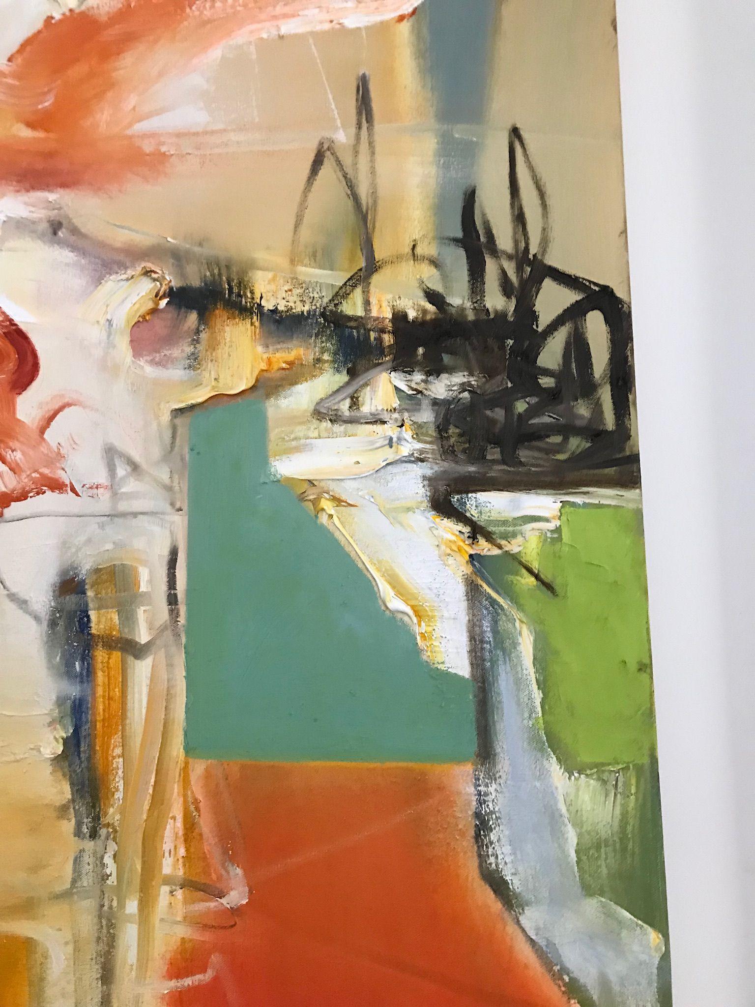 333 Vesuv auf dem Riss, Gemälde, Öl auf Leinwand (Abstrakt), Painting, von Anne B Schwartz