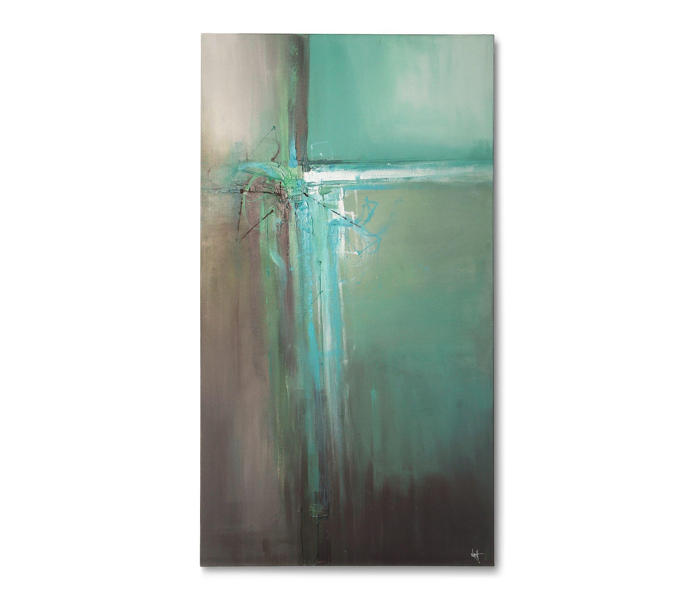 Abstract Painting di Dan Nash Gottfried - 'Difesa foderata', Pittura, Acrilico su tela