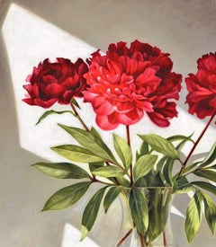 Peonie, Pittura, Olio su tela