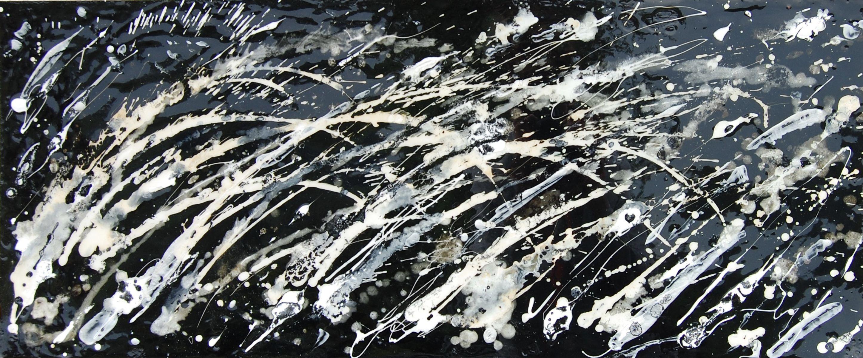 Rachel McCullock Abstract Painting - Obsidian IV, Painting, Acrylic on MDF Panel