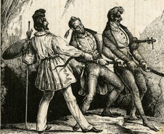 Devil - Satyr Pan by Jules Joseph Guillaume Bourdet - Lithograph - 19th Century