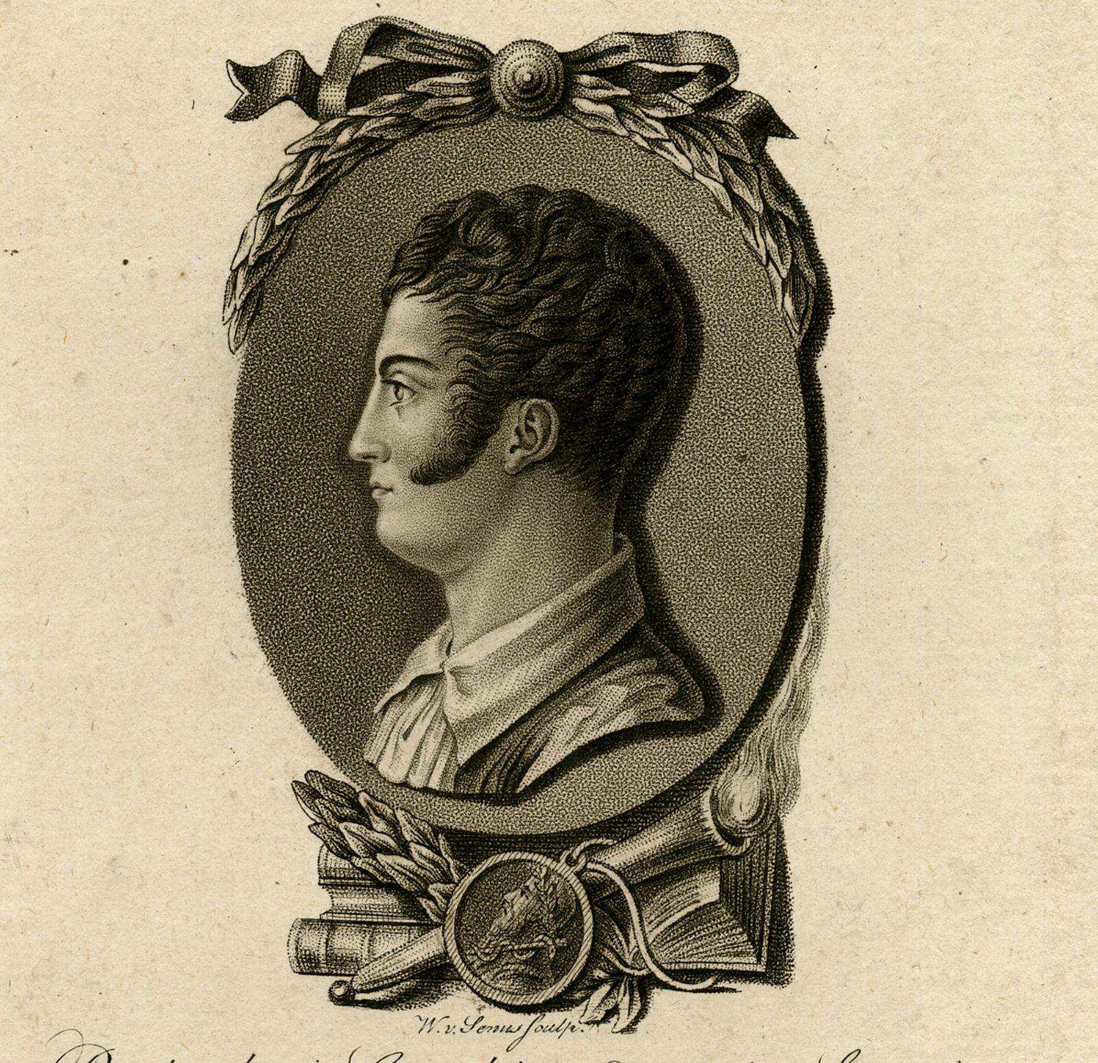 Portrait of Paul Alexis Gaulthier by Willem van Senus - Engraving - 19th Century For Sale 1