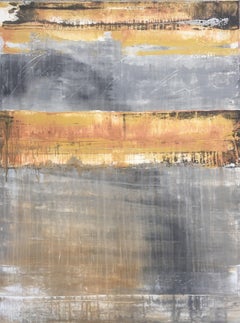 "1141 abstract gold/grey", Painting, Acrylic on Canvas