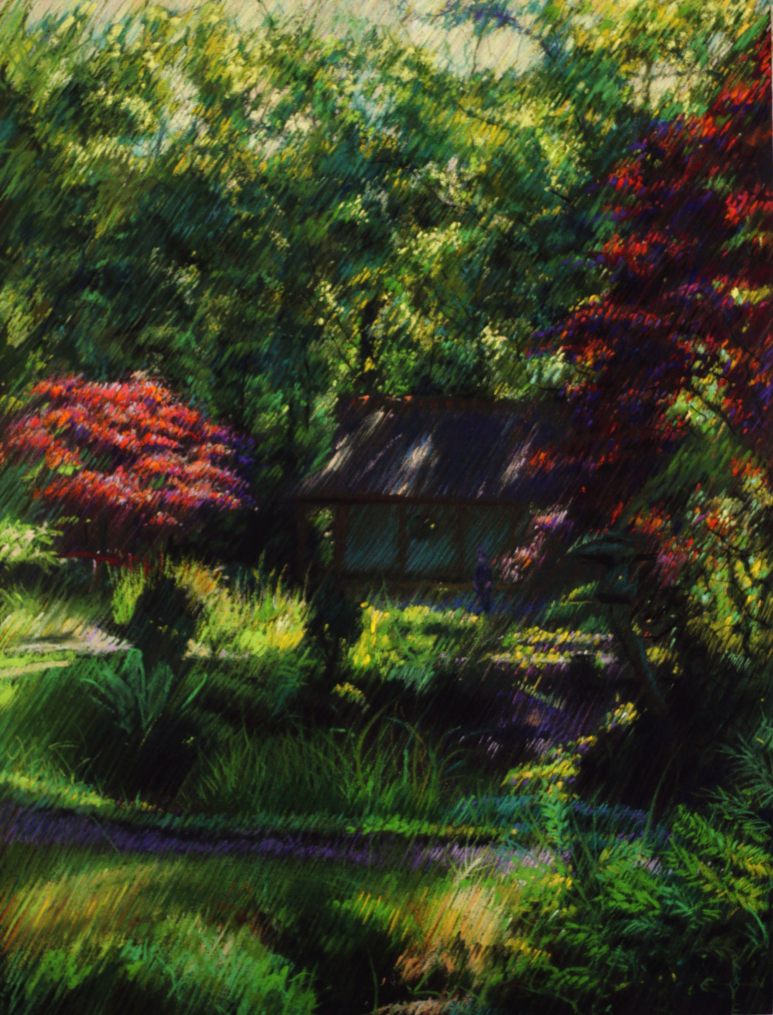 The Japanese garden 2 (2014), Drawing, Pastels on Other - Art by Corne Akkers