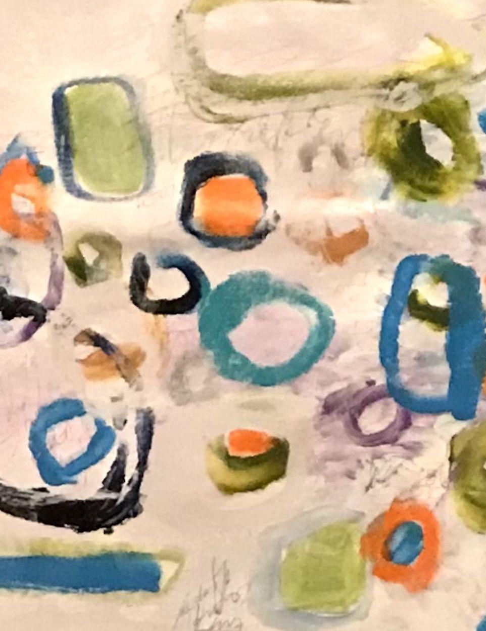 Orange Hugs Blue, Painting, Acrylic on Canvas 1