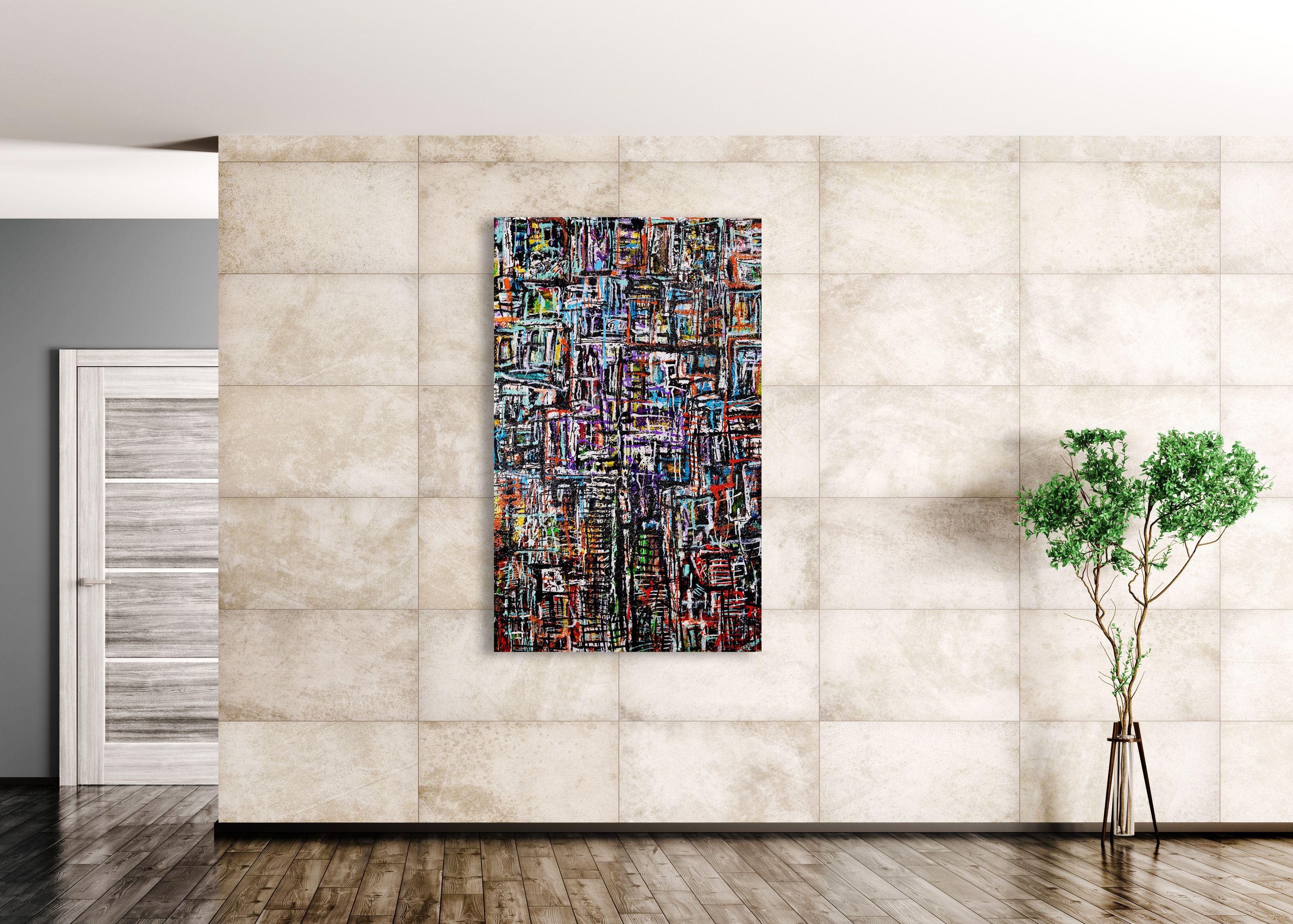 Dulce Avenida, Pintura, Acrílico sobre panel de madera - Painting de Robert Musser