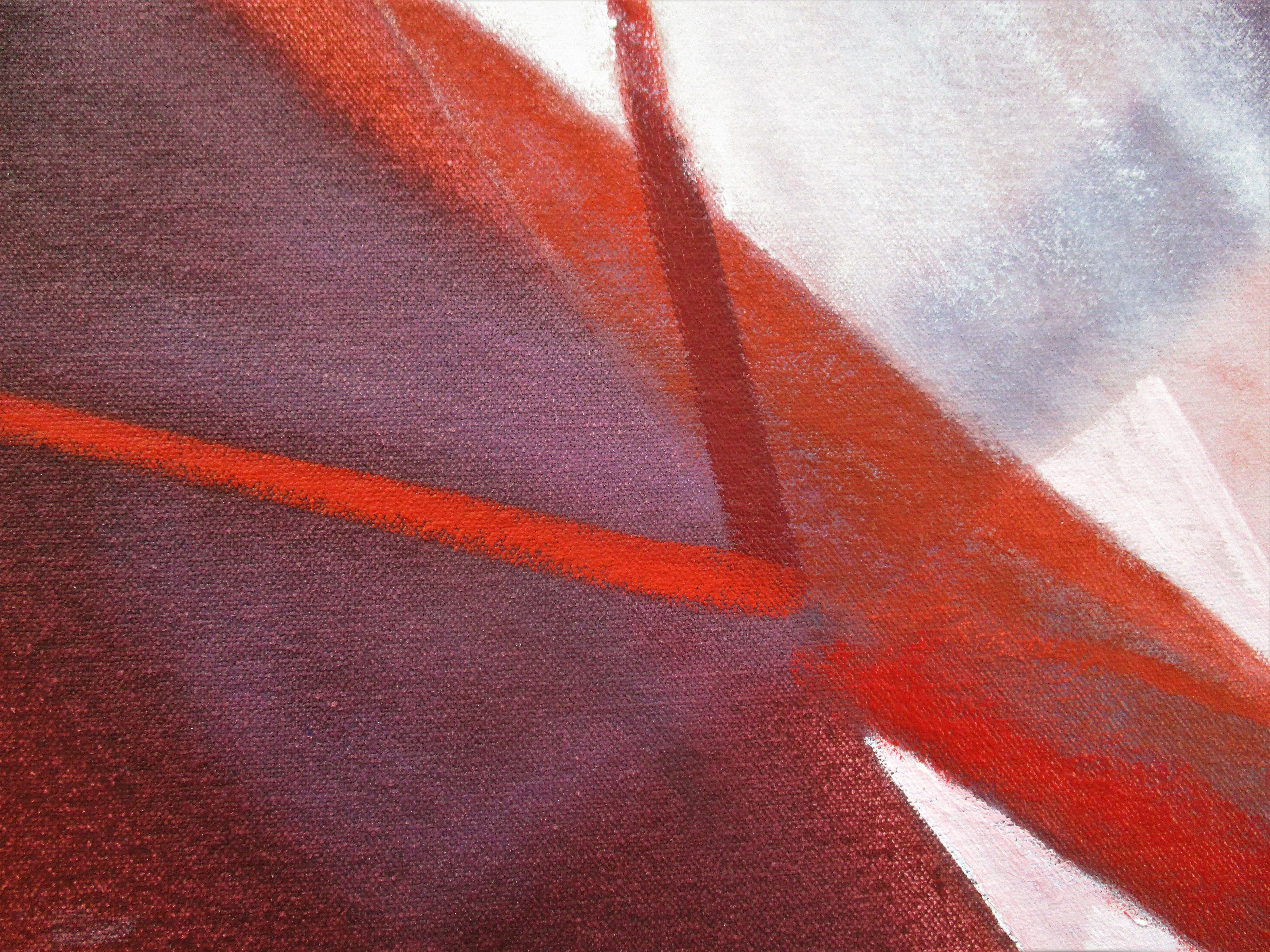 pensamiento lateral, Pintura, Óleo sobre lienzo - Abstract Painting Rosa de Lee Panizza