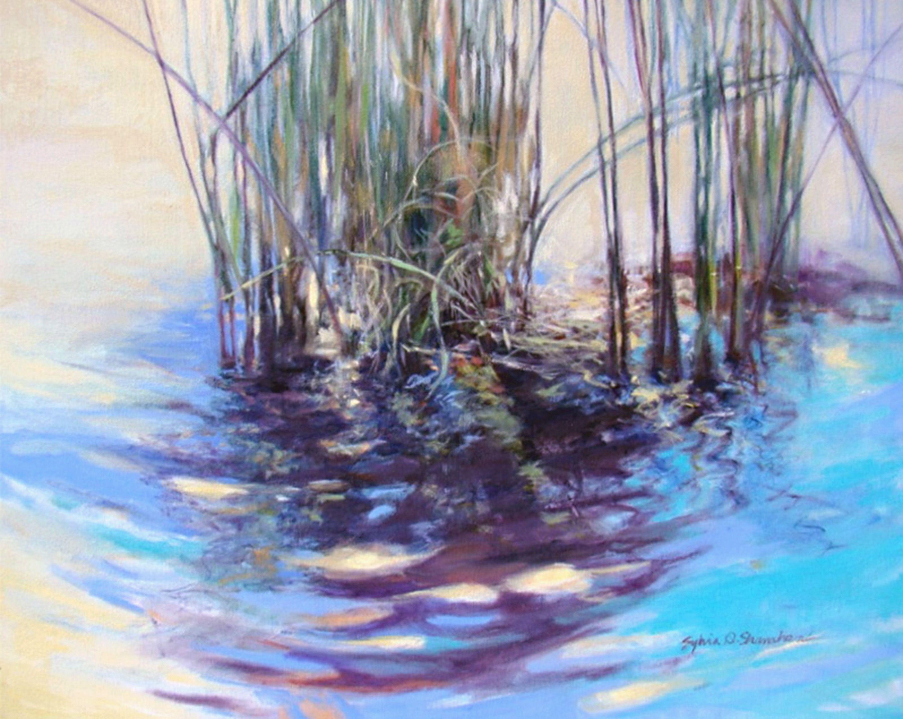 Acque Sacre #2, Pittura, Olio su tela - Painting di Sylvia Shanahan