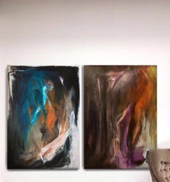 CaffÃ¨ la luna, Painting, Acrylic on Canvas