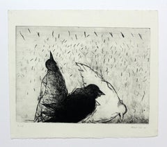 Birds - XXI century, Figurative print, Black and white, Animals