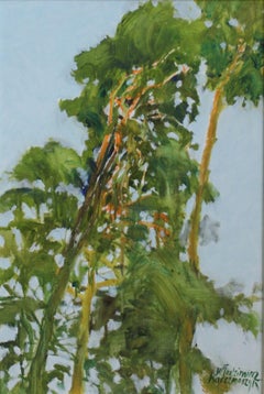 Pines - XXI century, Oil painting, Landscape