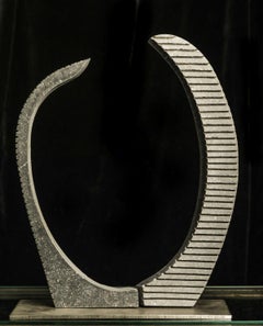 Langage Bleu - XXI century, Abstract sculpture, Granite and metal