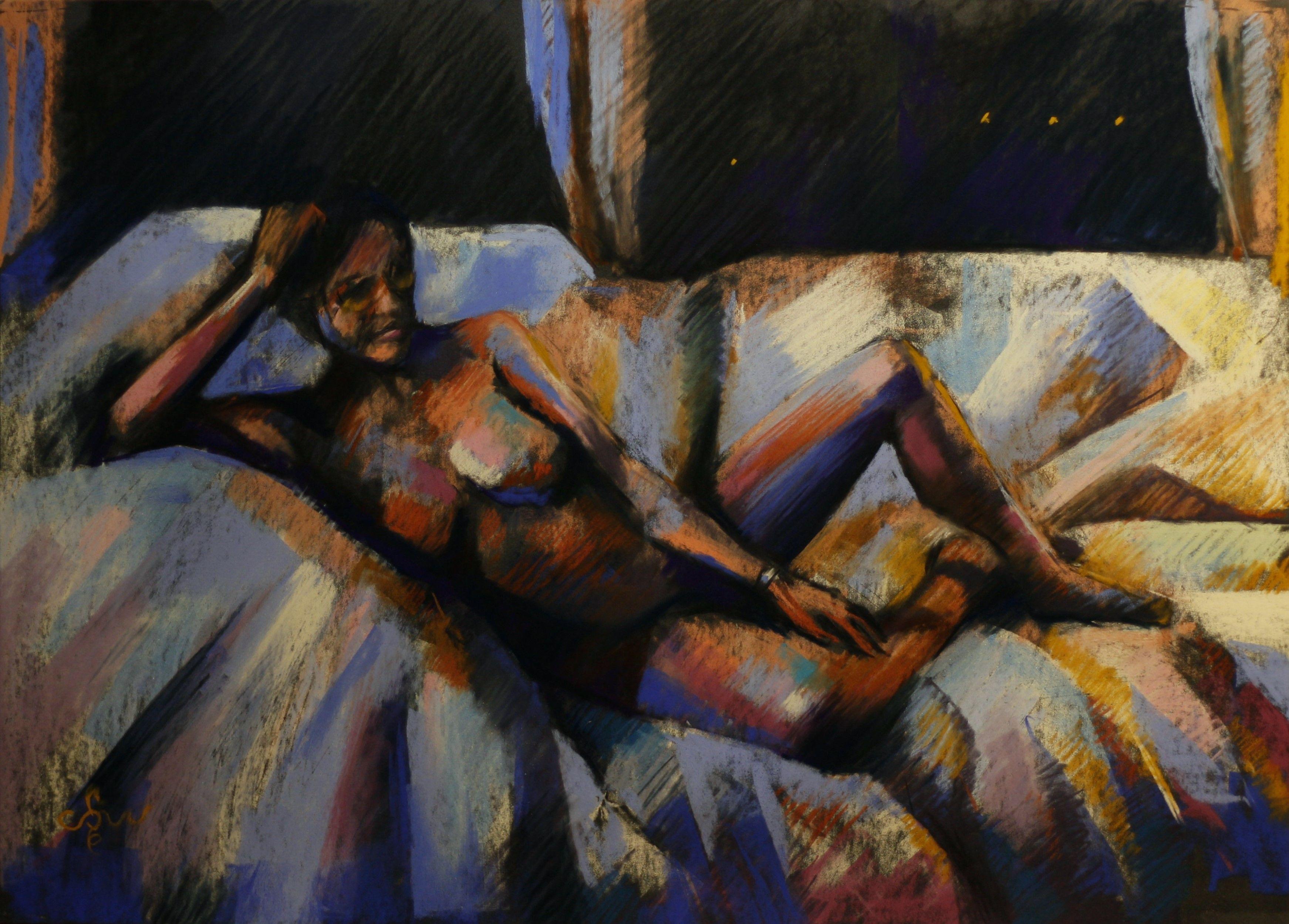 Model session â€“ 29-11-18, Drawing, Pastels on Paper
