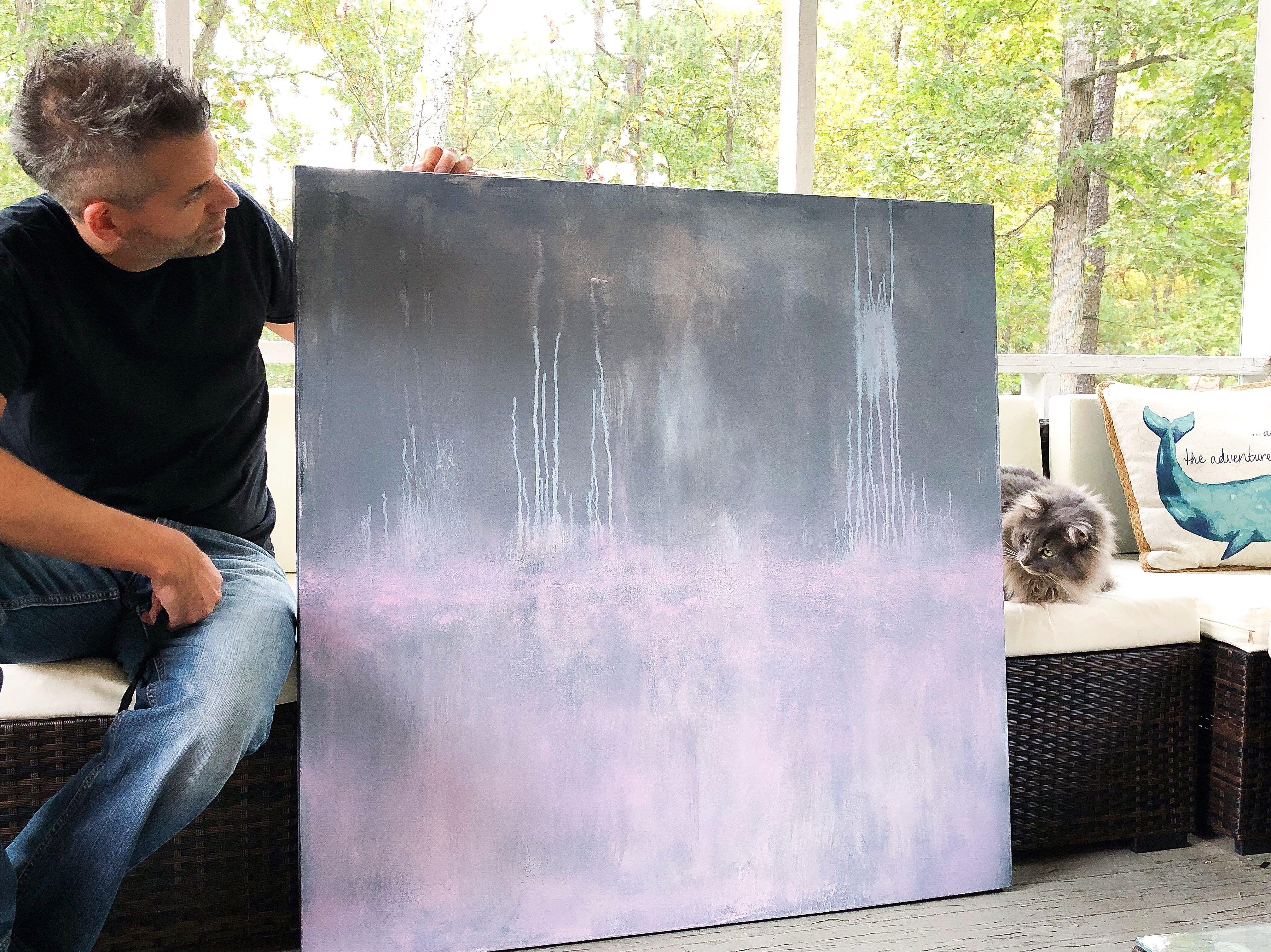 Vorrei essere a prova di proiettile, Pittura, Acrilico su tela - Painting di David Krilov
