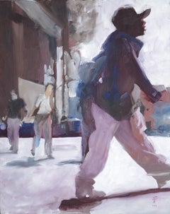 Passing through the Quad, Painting, Oil on Canvas