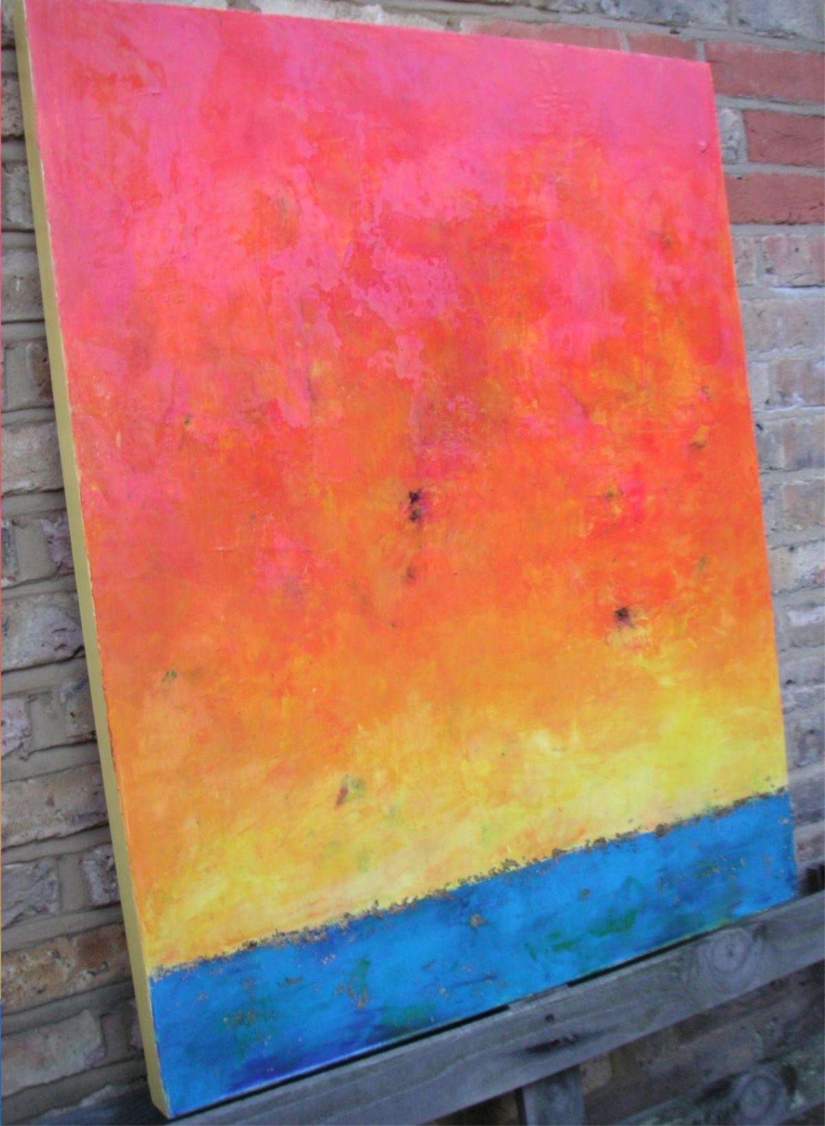 Orange Eclipse, Painting, Oil on Canvas 1