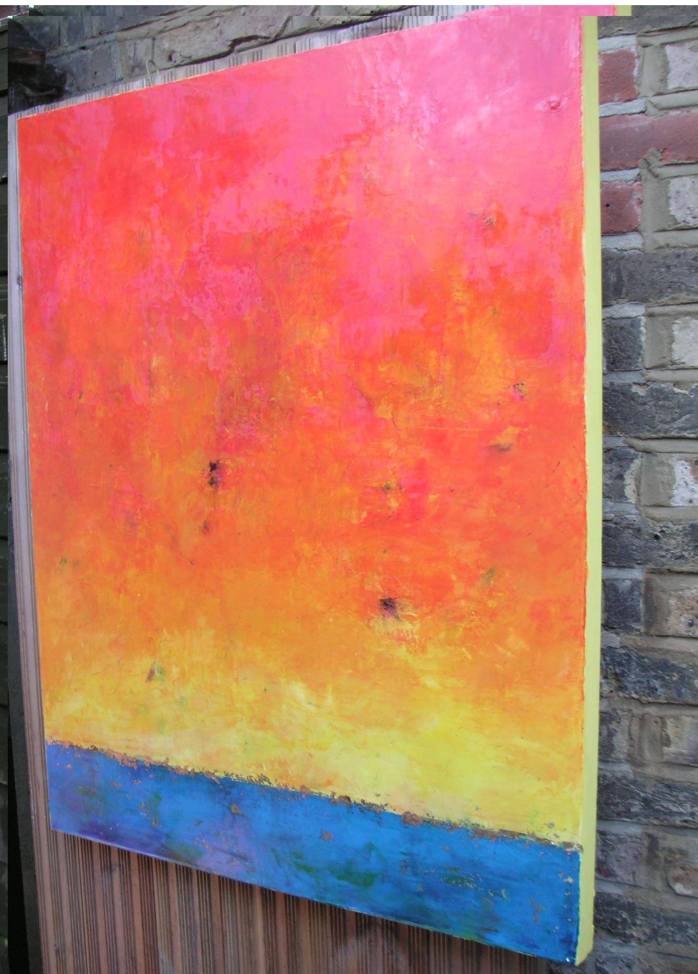 Orange Eclipse, Painting, Oil on Canvas 2