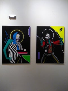 Che Solo, tecnica mista su pannello di Wood