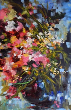 Flowers, Painting, Oil on Canvas