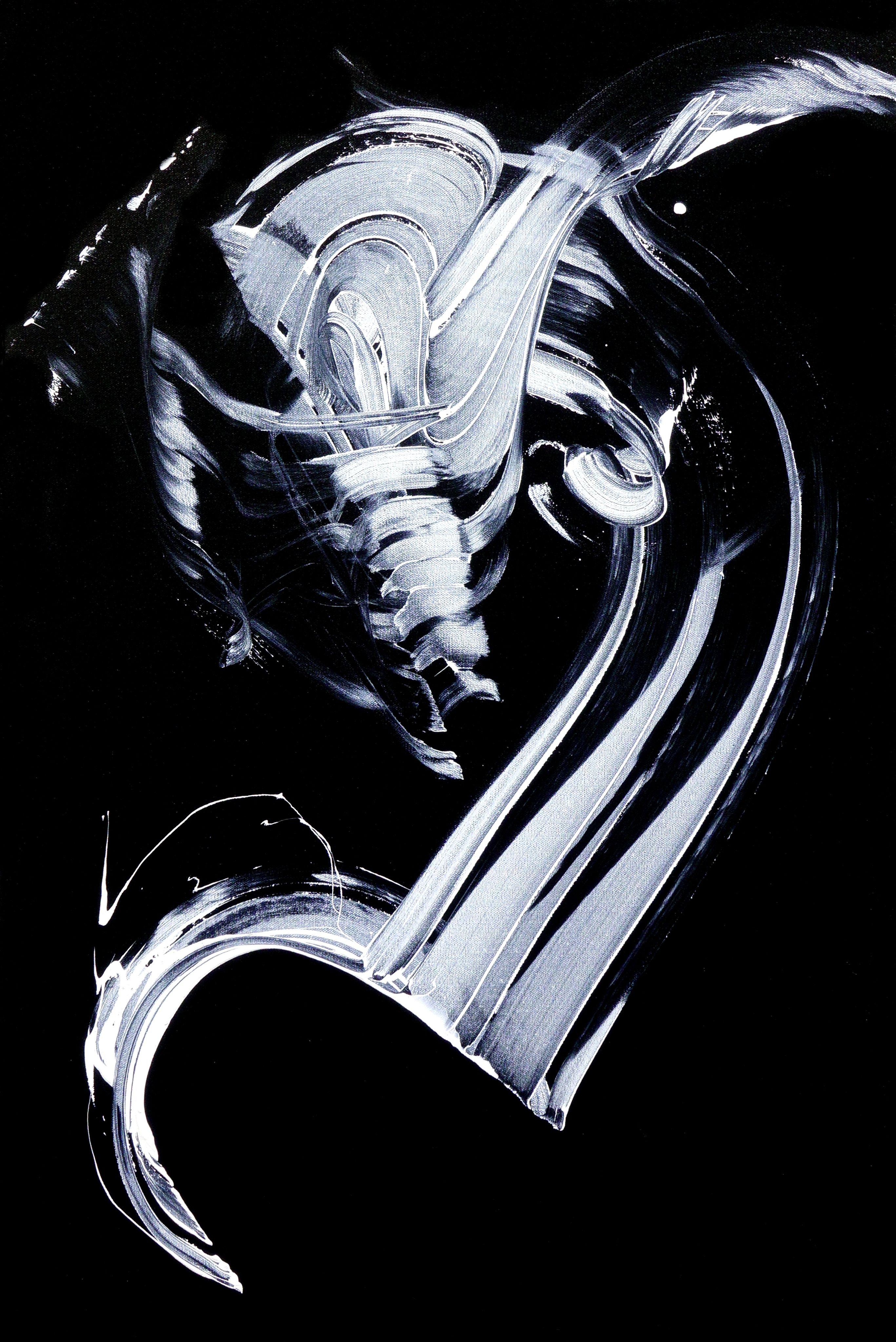 Abstract Painting di Newel Hunter - Salvataggio di Gothem, Pittura, Acrilico su tela