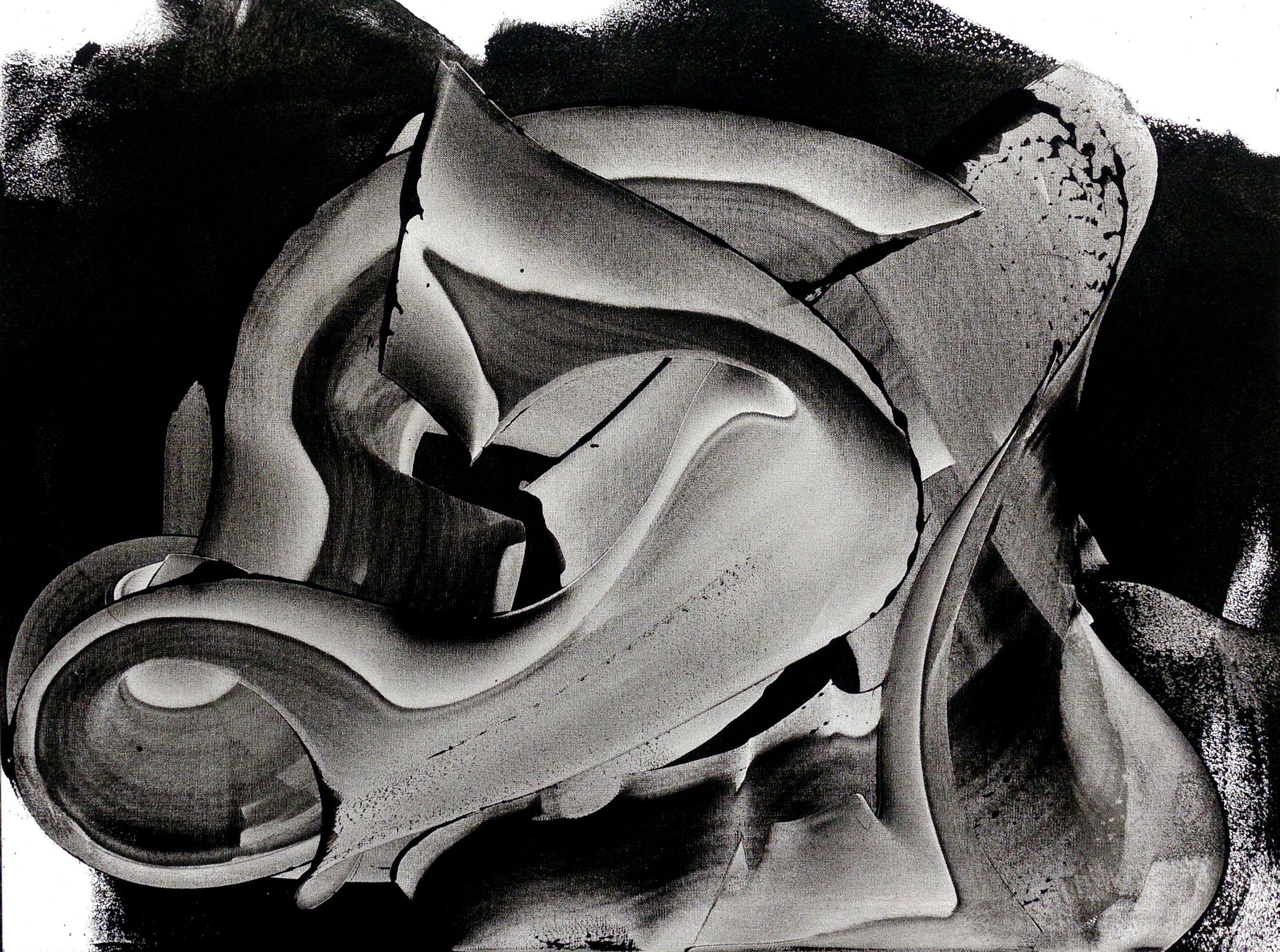 Abstract Painting di Newel Hunter - Slow Motion, Pittura, Acrilico su tela