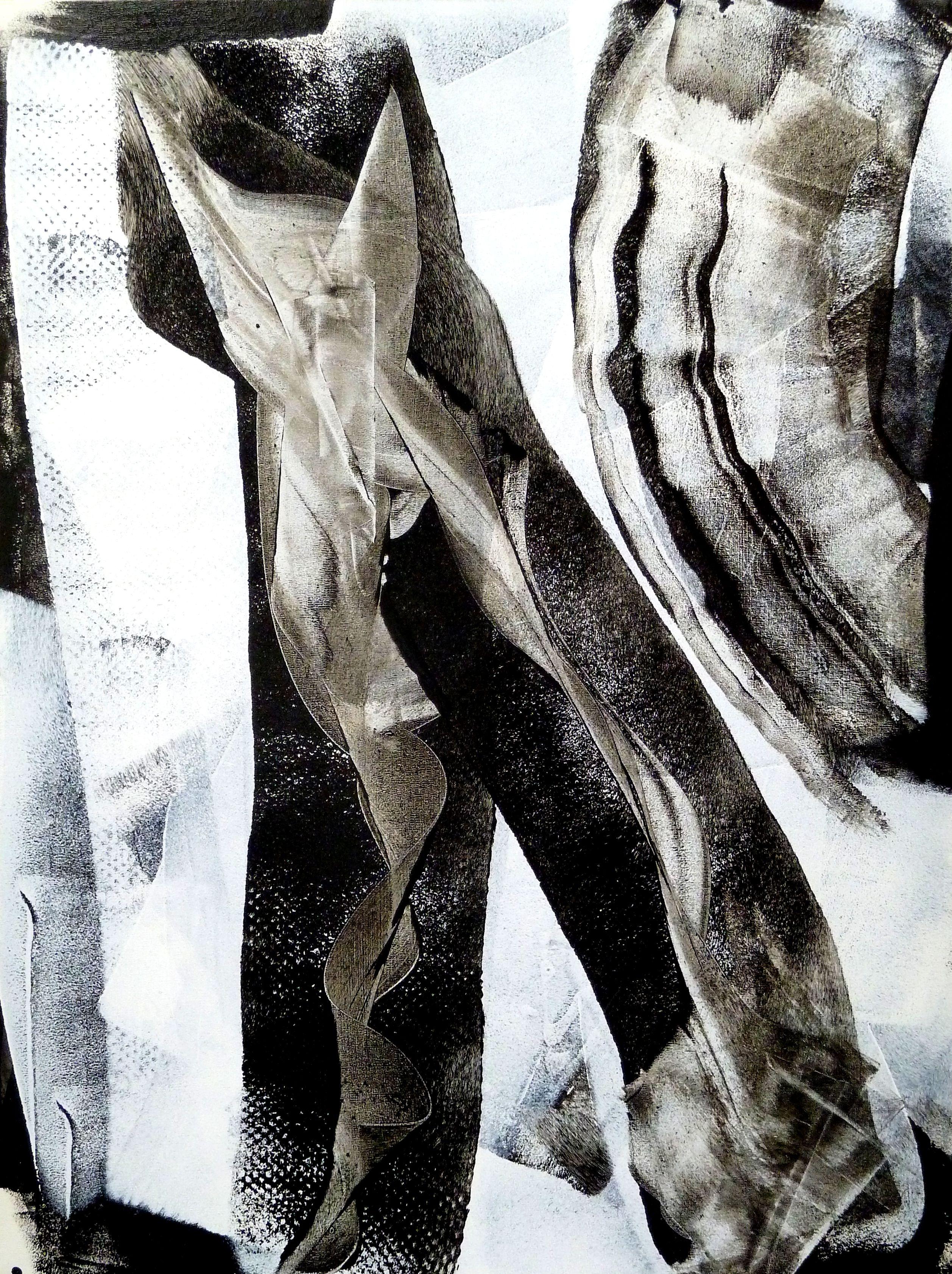 Abstract Painting di Newel Hunter - Transcendant, Pittura, Acrilico su tela