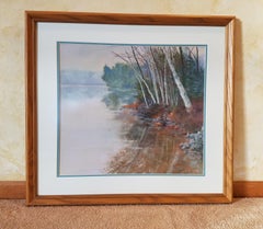 Way Up North on Long Lake, Drawing, Pastels on Pastel Sandpaper