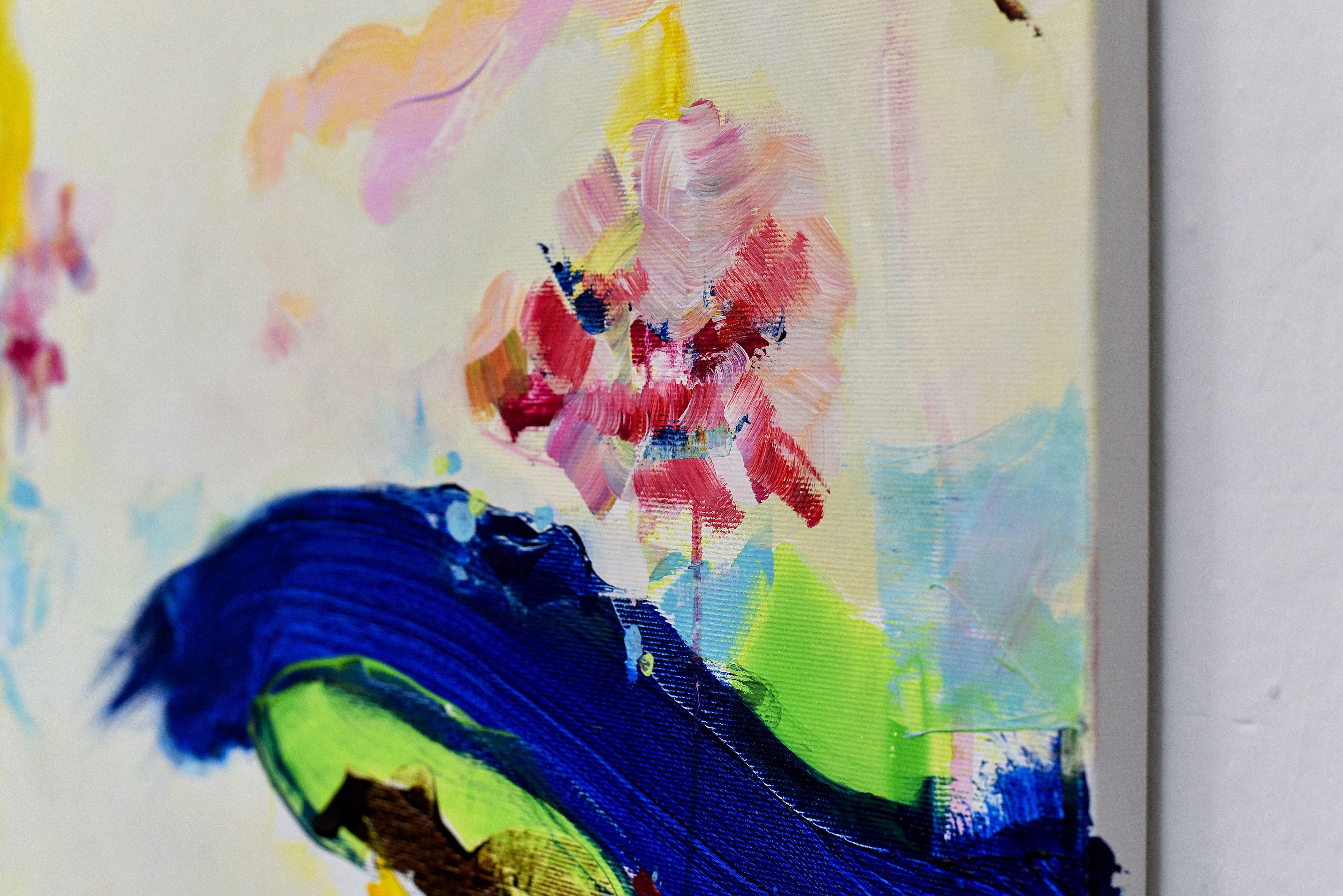 NA423, Pittura, Acrilico su tela - Abstract Painting Beige di Radek Smach