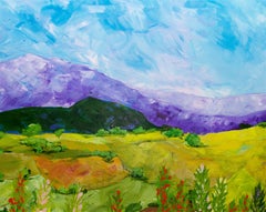 Flower Hedge, Painting, Acrylic on Canvas