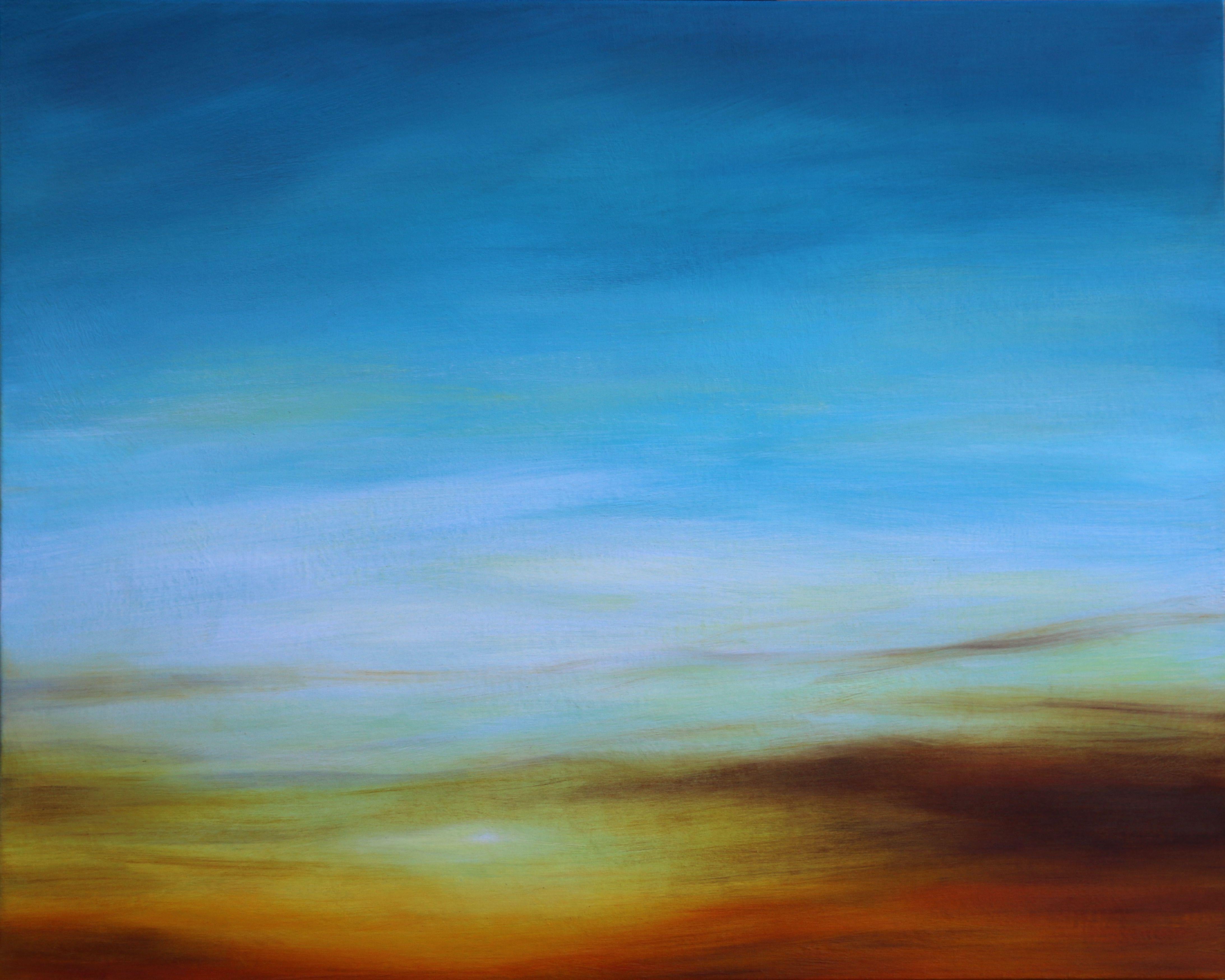 Sheryl Tempchin Abstract Painting - Dimming of the Day, Painting, Oil on Canvas