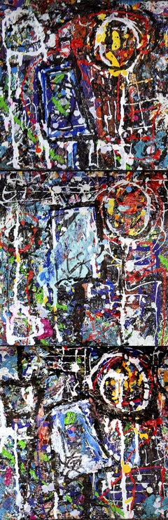 Three Neil Blender (3 Pieces), Painting, Acrylic on Wood Panel