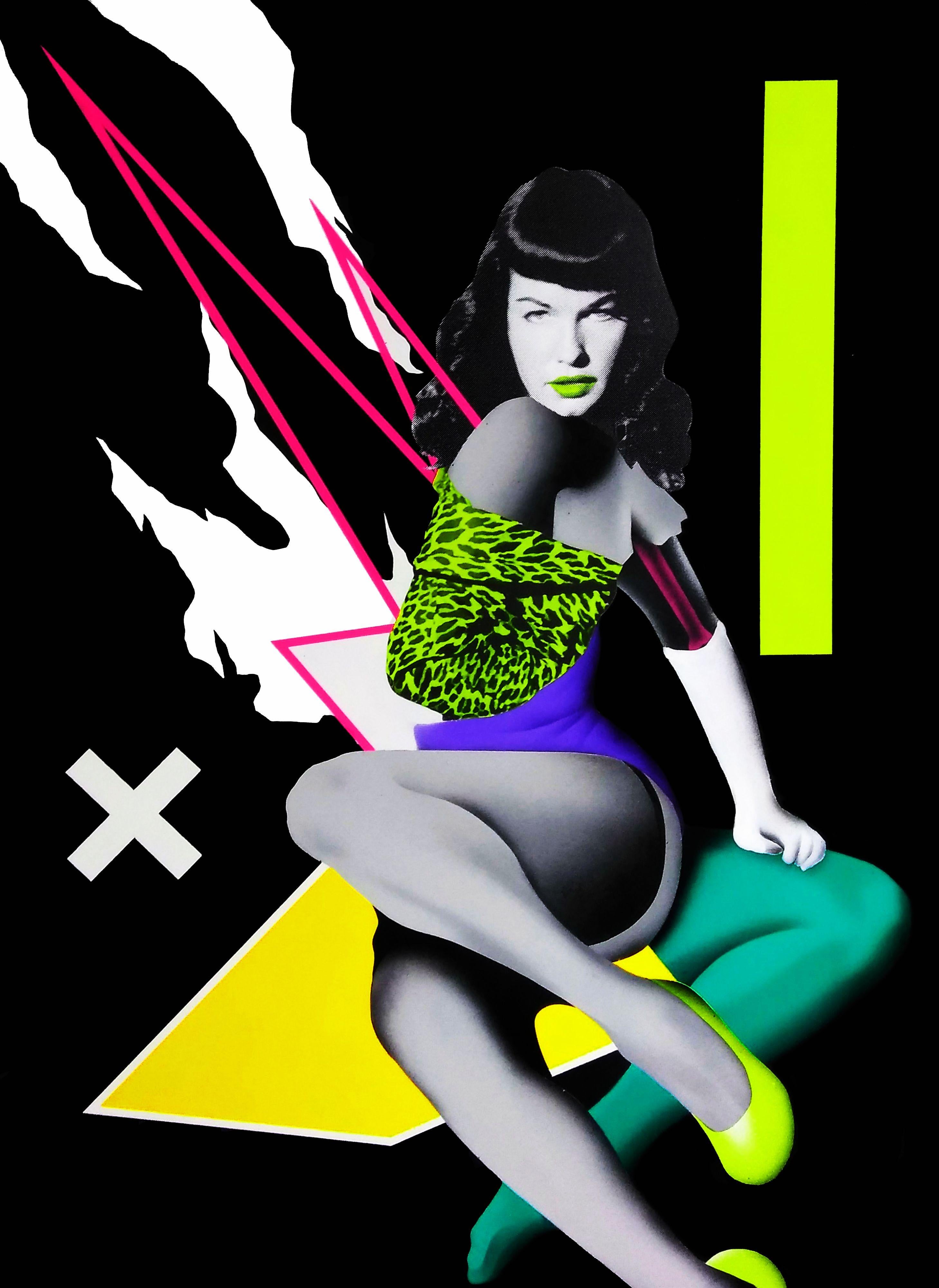 Betty la Negra, Técnica mixta sobre panel de madera - Mixed Media Art de Dead Punk