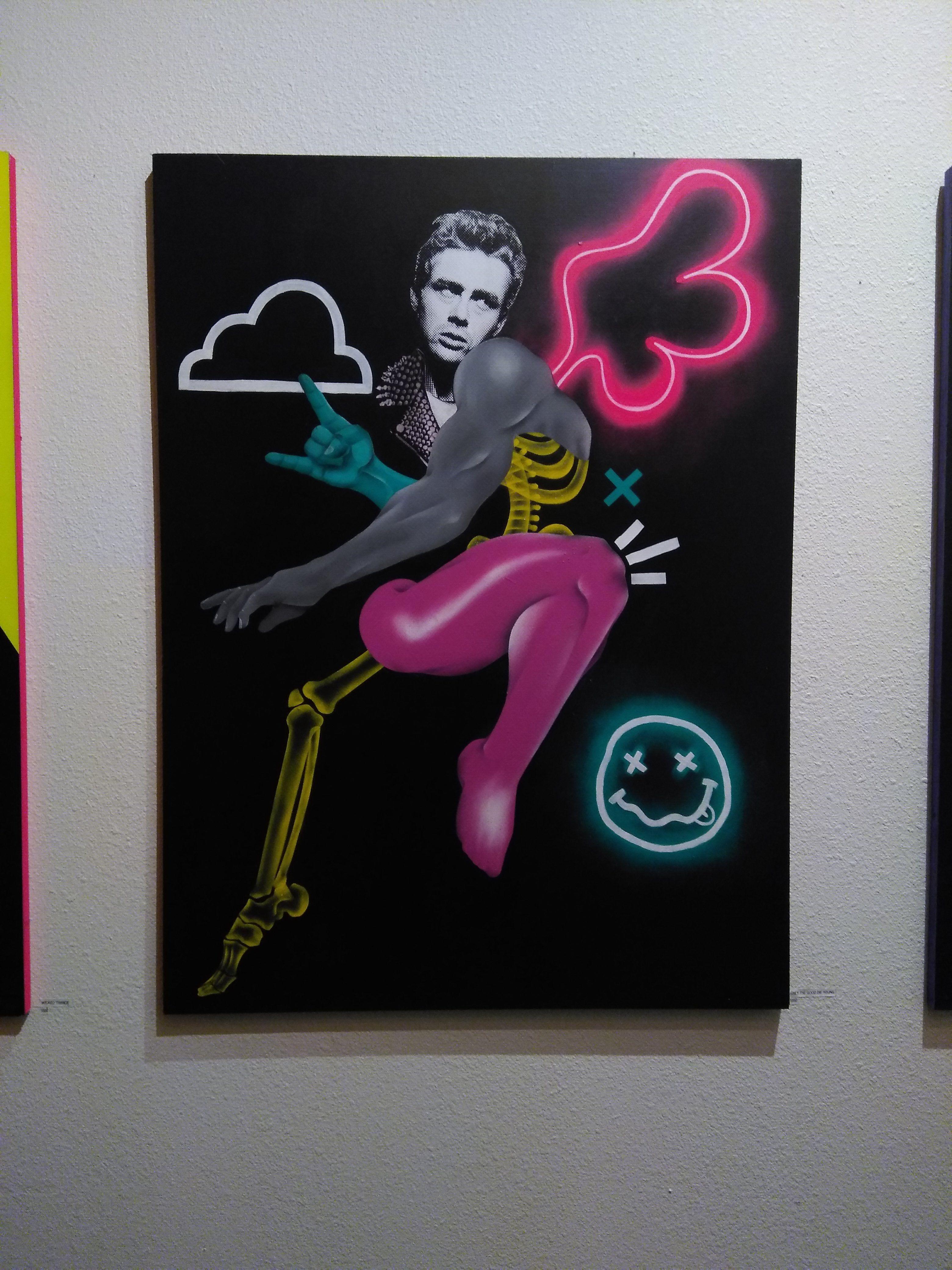Solo i buoni muoiono giovani, tecnica mista su pannello di Wood - Mixed Media Art Pop Art di Dead Punk