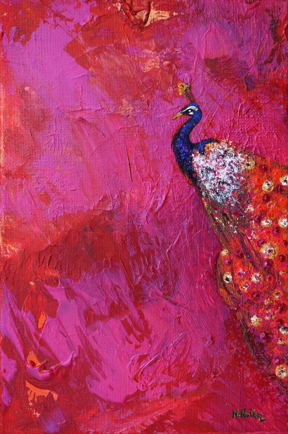 Magdalena Nałęcz Figurative Painting - Gardens of Delight XIV-XXI century Figurative oil painting Animals Bright colors