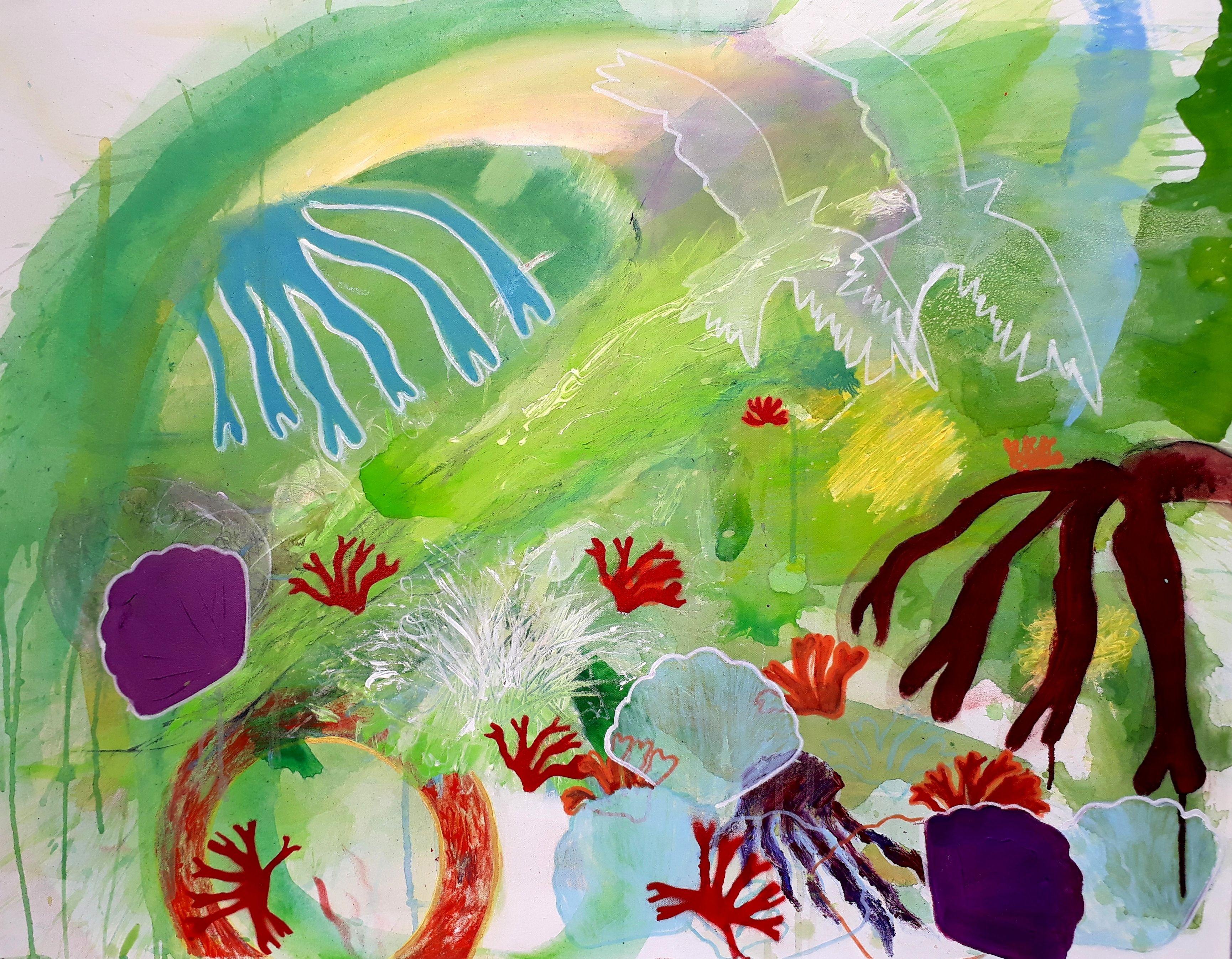 Sea Garden II, Gemälde, Acryl auf Leinwand – Painting von Wendy Smith