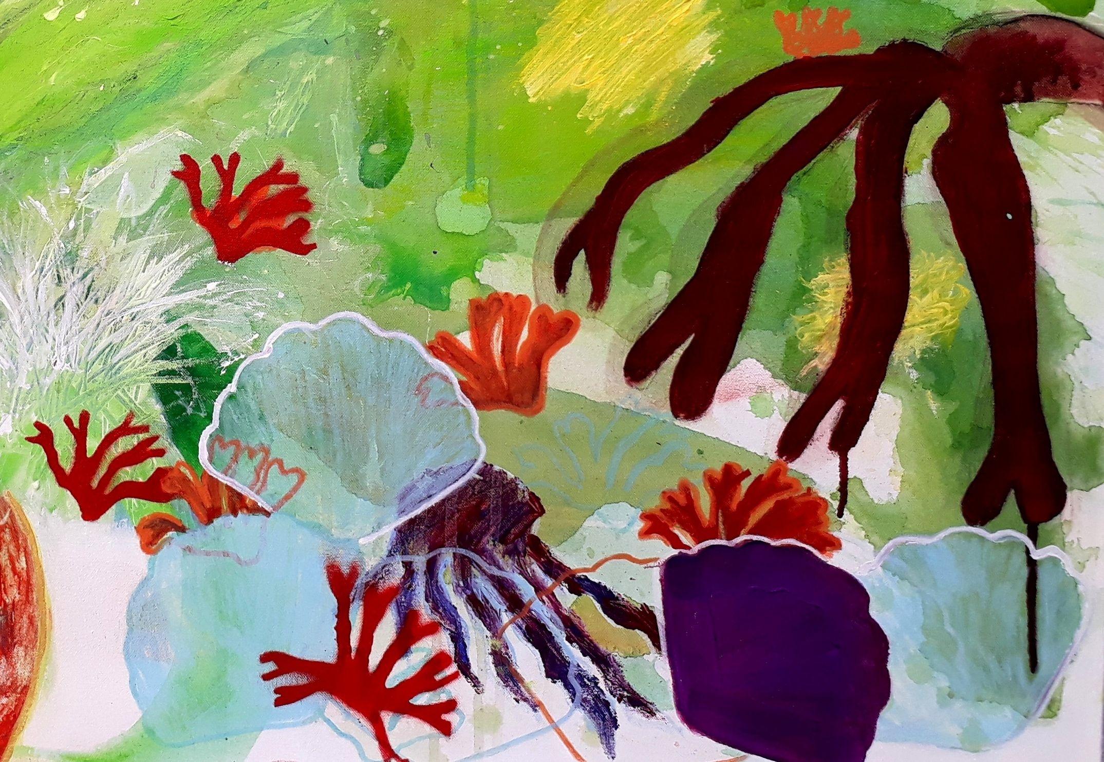 Sea Garden II, Gemälde, Acryl auf Leinwand (Zeitgenössisch), Painting, von Wendy Smith