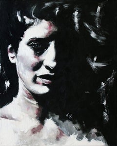 Christine (PORTRAIT SERIES #5), Gemälde, Acryl auf Leinwand