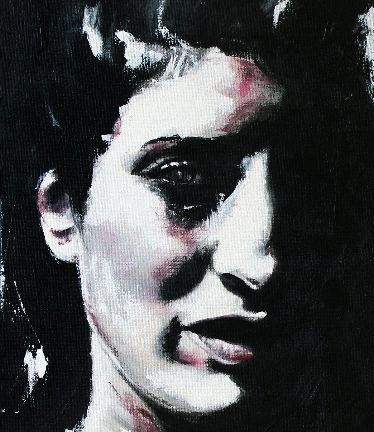 Christine (SERIE DE RETRATOS nº 5), Pintura, Acrílico sobre lienzo - Painting Contemporáneo de Nymira Gray