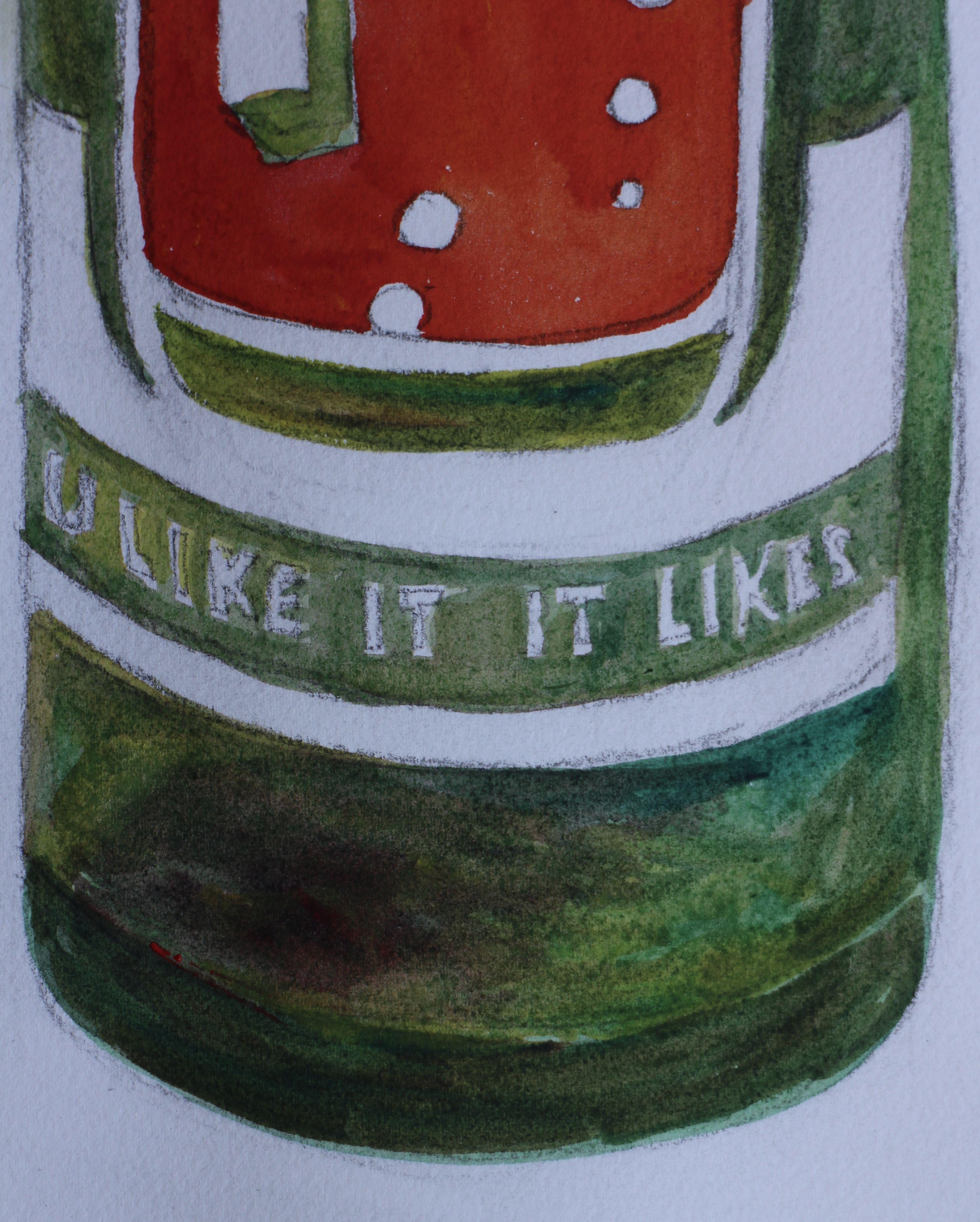 watercolor bottle painting
