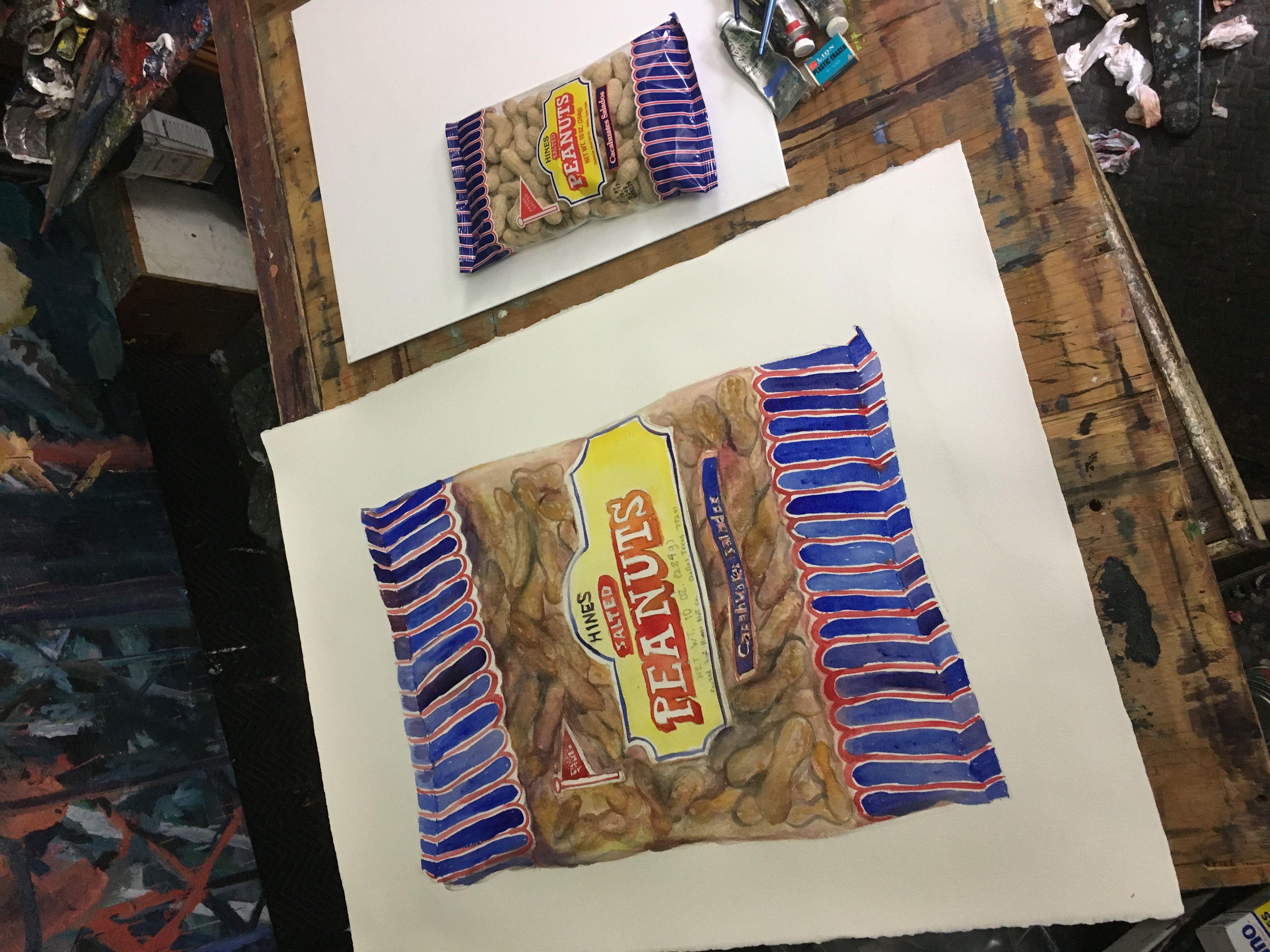 Peanuts, Painting, Watercolor on Watercolor Paper - Pop Art Art by John Kilduff