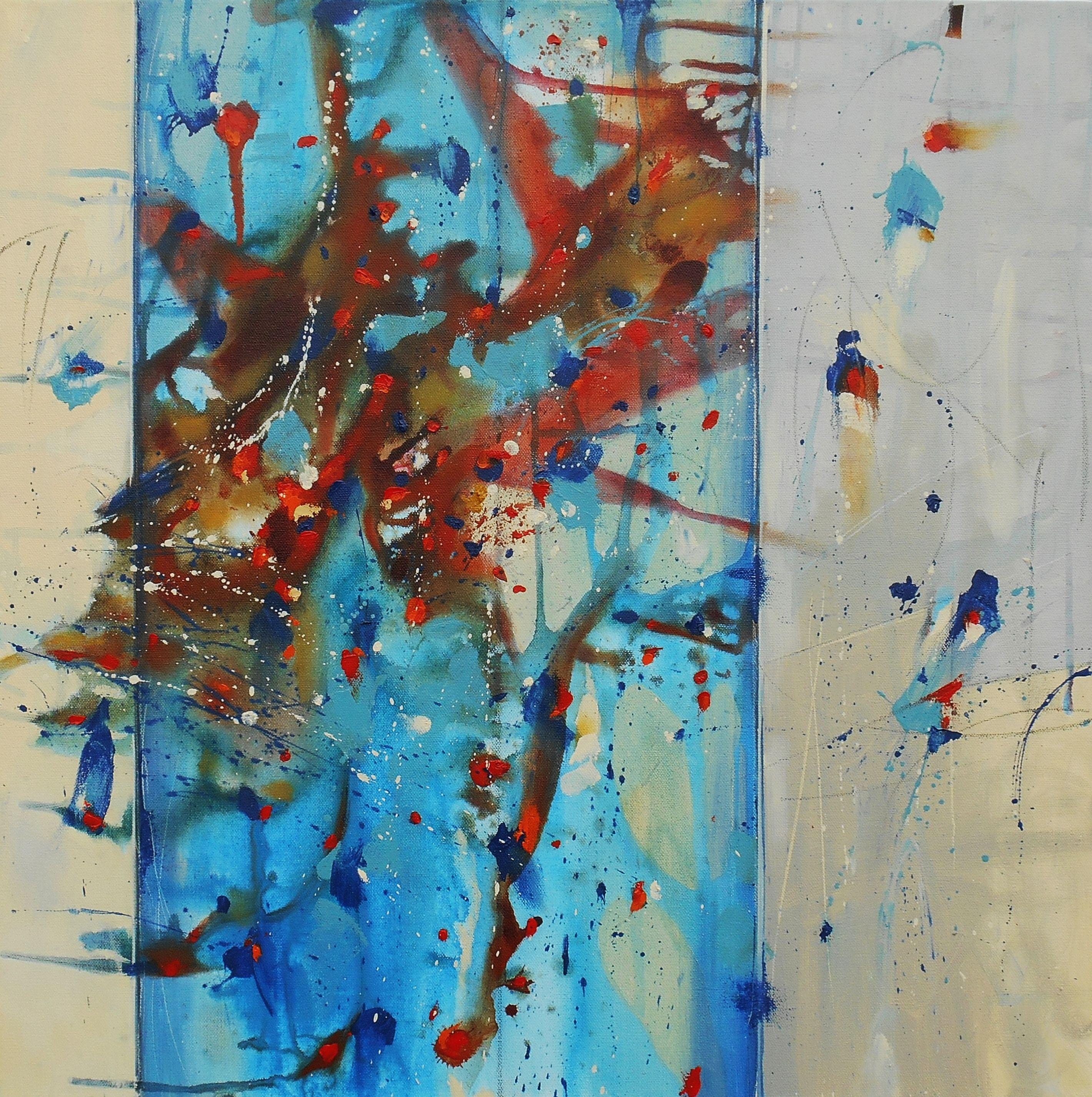 Cynthia  Ligeros Abstract Painting - The Space Between The Stars, Painting, Oil on Canvas