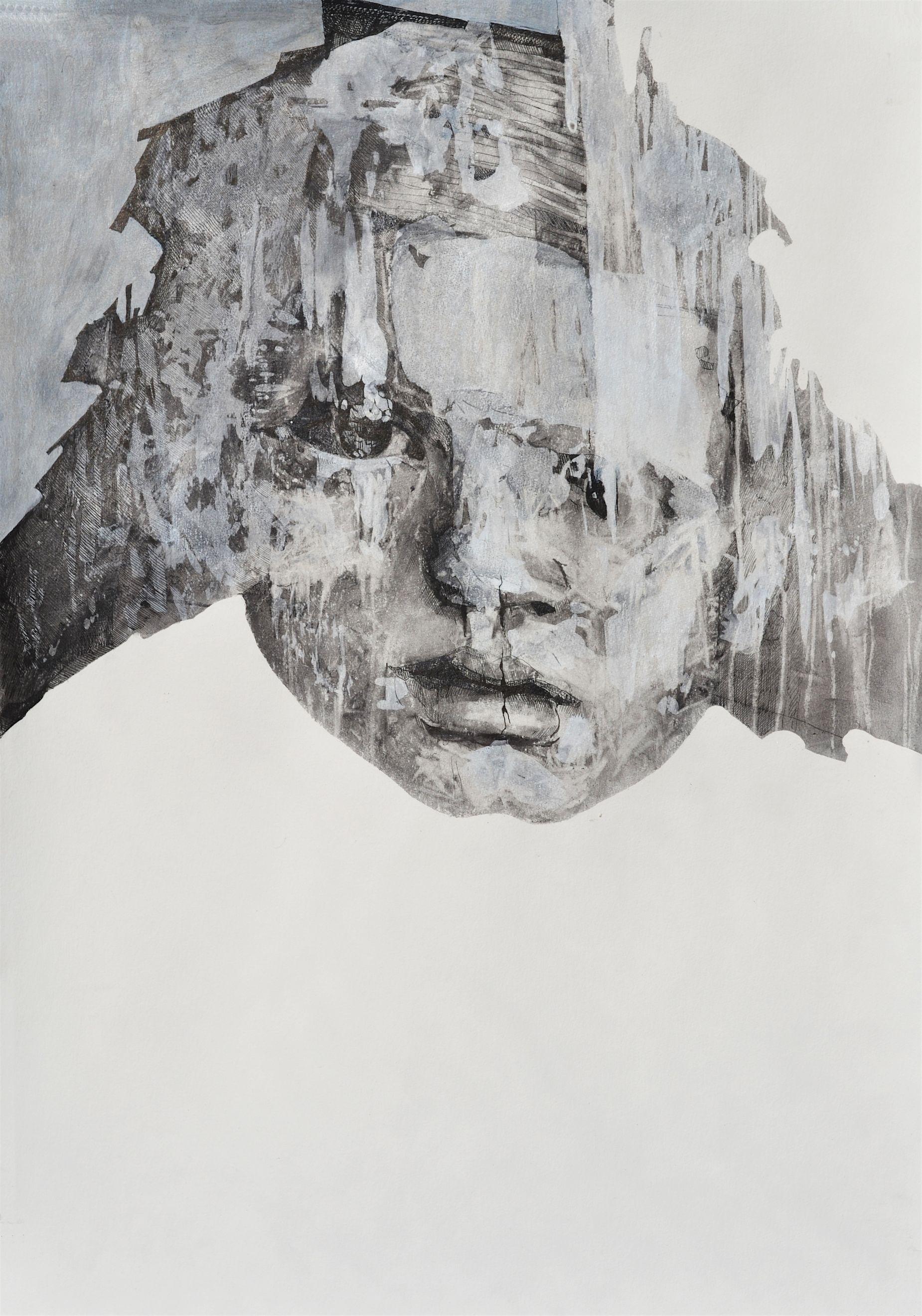 Child of vision I, Drawing, Pen & Ink on Paper - Art by Melinda Matyas