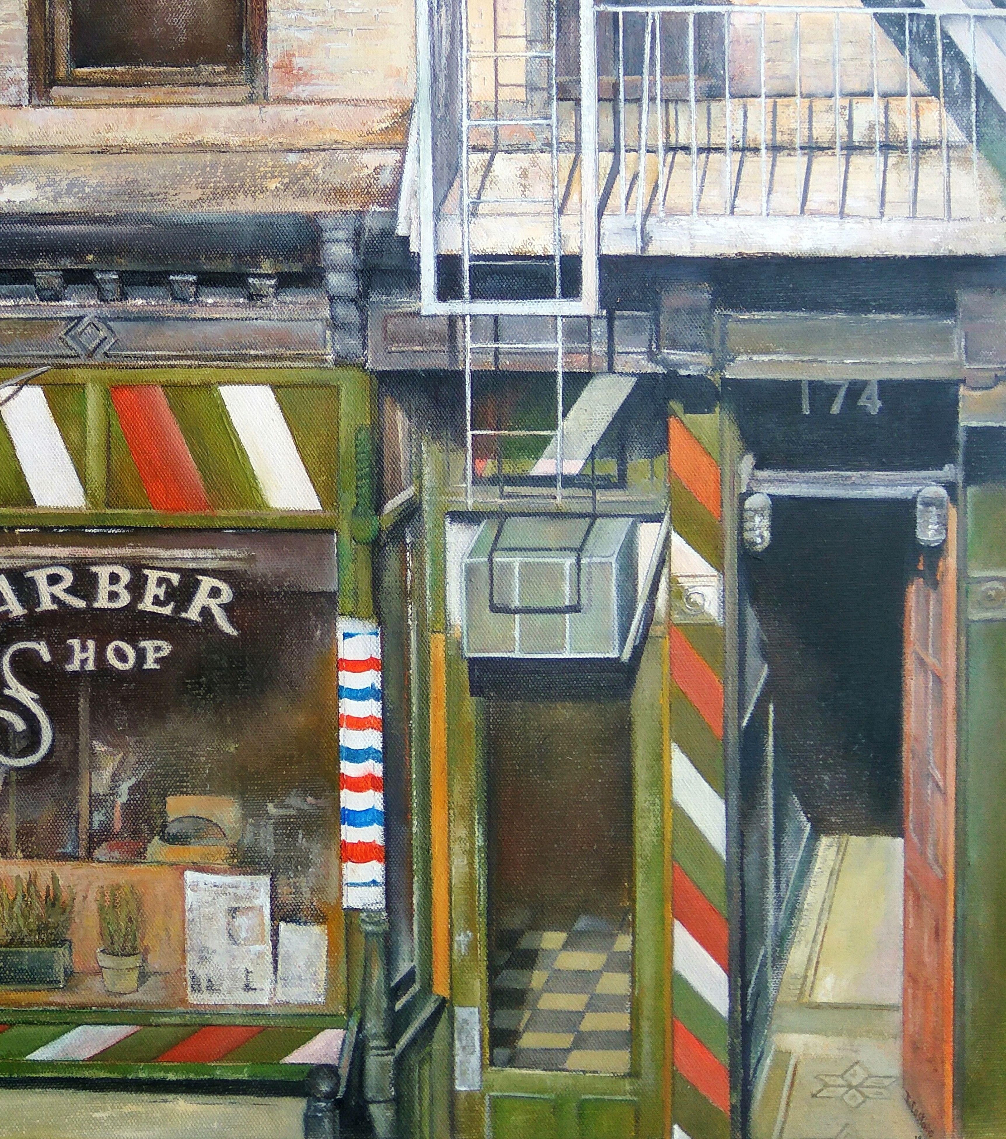 barber shop painting