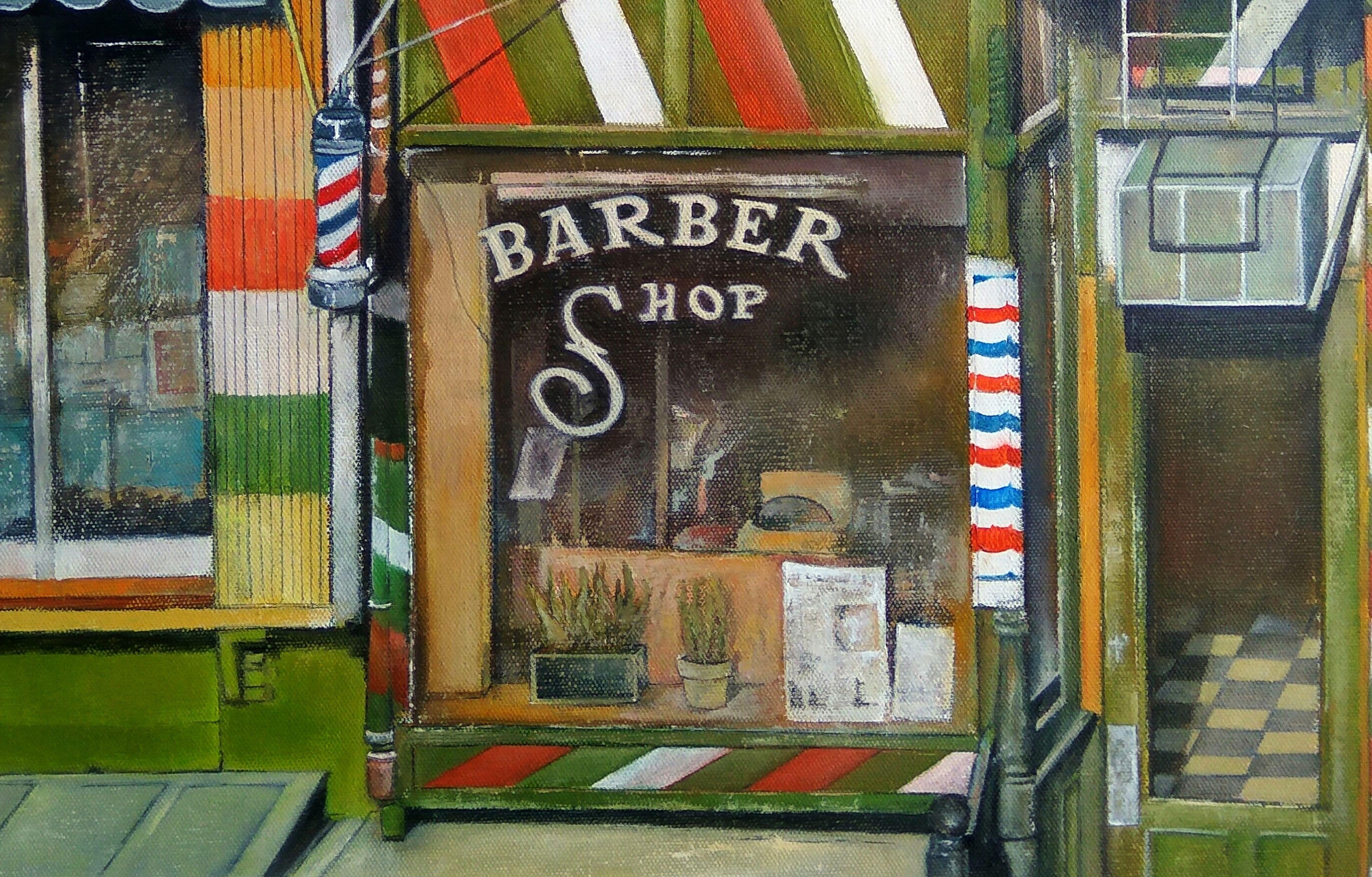 barber shop canvas