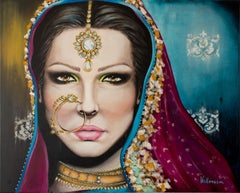 Indian Bride, Painting, Acrylic on Canvas