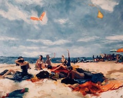Afternoon at the Beach, Painting, Oil on Canvas