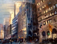 Fifth Avenue, Painting, Oil on Wood Panel
