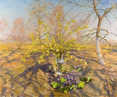 Frühlings-Stillleben, Gemälde, Öl auf Leinwand