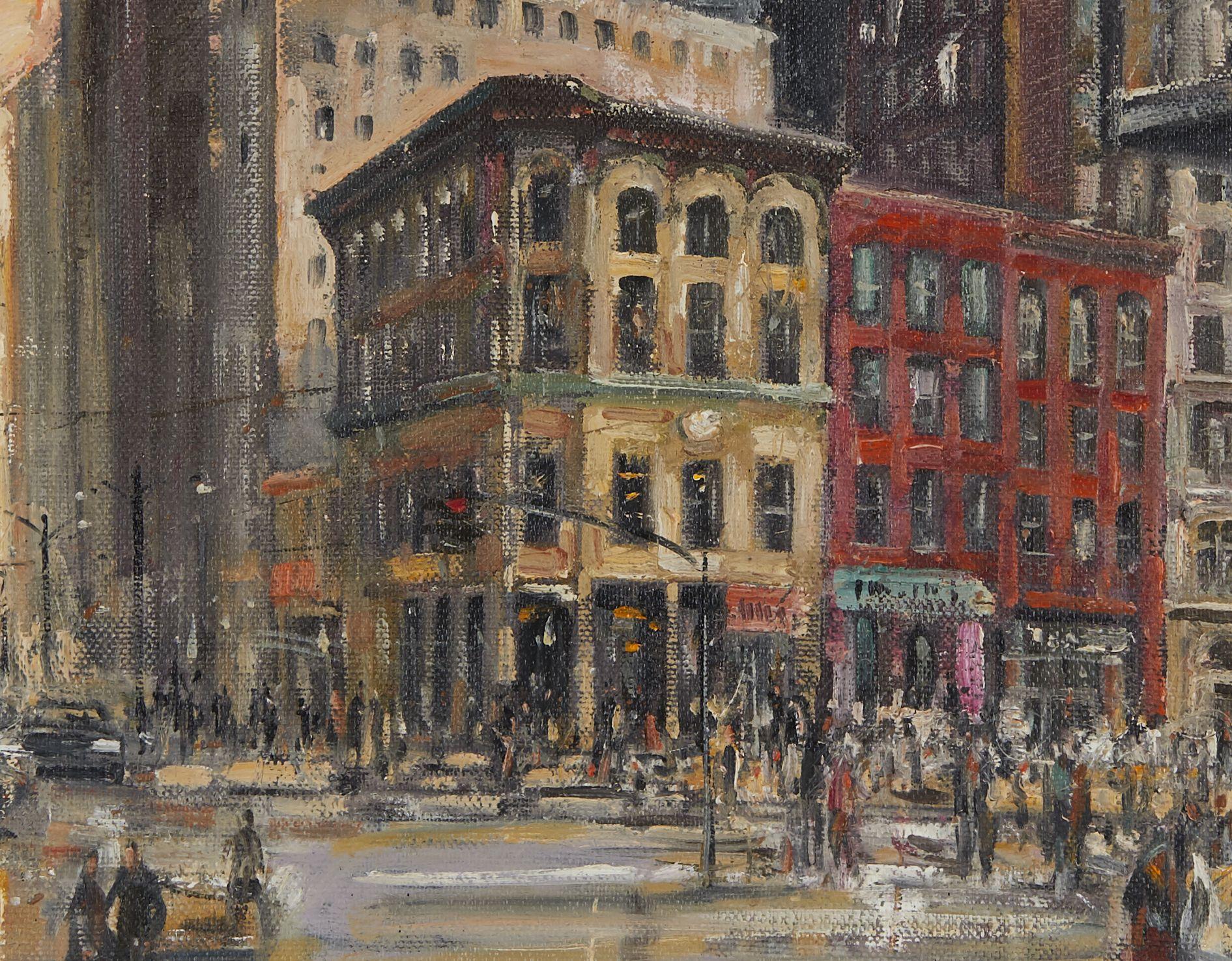 Street in New York City, Gemälde, Öl auf Leinwand (Zeitgenössisch), Painting, von Alexandre Perebatov