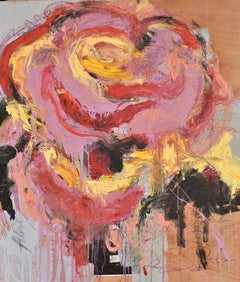 THE ROSE # I, Painting, Oil on Wood Panel